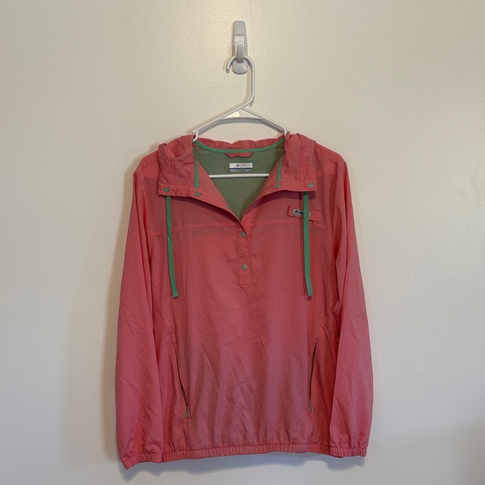 Columbia Women's Coral and Green Ski Jacket